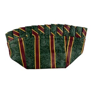 LONGABERGER Basket Liner Fabric Fathers Day Paisley Green Burgundy Cotton USA